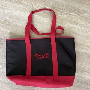 Trader Joe's Unsulated Shopping Bag. Black & Red. Tote Bag. Cooler.